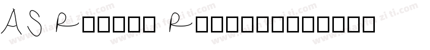 AS Rister Regular字体转换